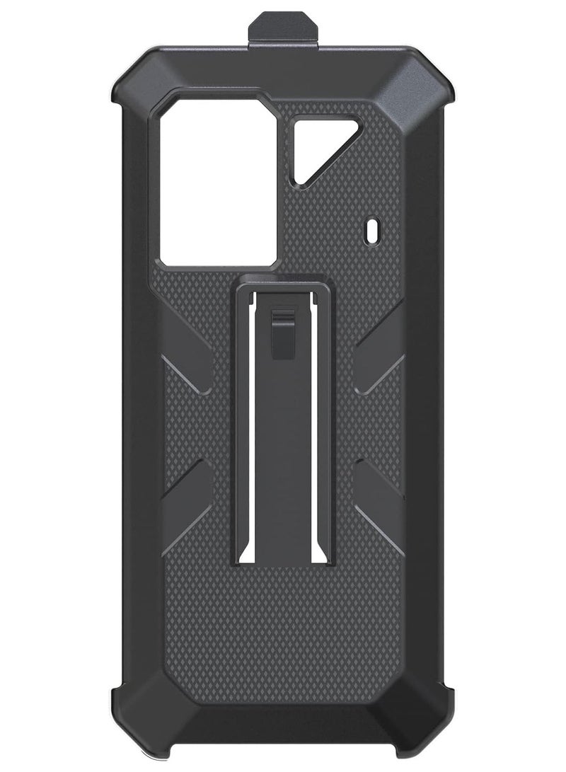 أوليفون غطاء واقٍ متعدد الوظائف من Ulefone لهواتف Armor 18 / Armor 18T / Armor 19 / Armor 19T، غطاء أصلي من TPU باللون الأسود، متوافق مع سلسلة Armor 18 وسلسلة Armor 19، مزود بمشبك خلفي وكارابينر - Image 3