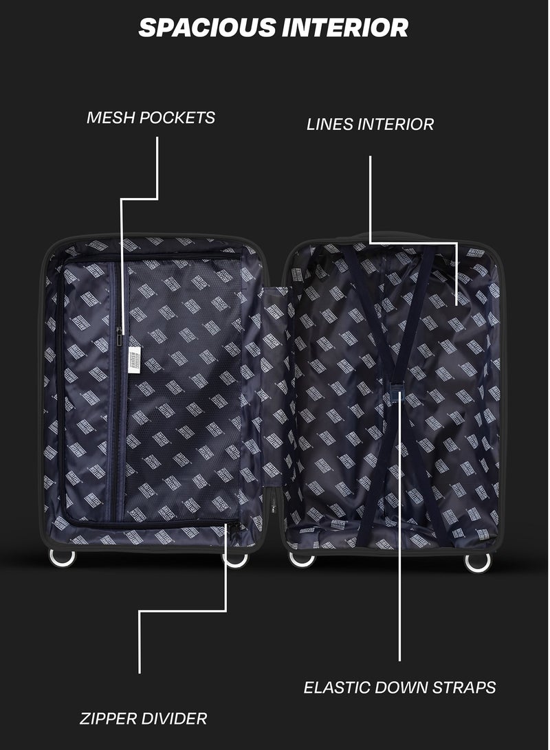 السياحية البريطانية عربة أمتعة كبيرة من مادة البولي بروبيلين مقاس 28 بوصة باللون الأسود - Image 5