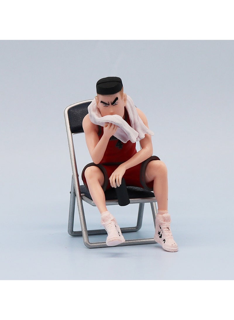 Five-Piece Set Of Slam Dunk Sitting Action Figure Model Ornaments Suitable For Collection And Gift Bag Pack  - Image 3