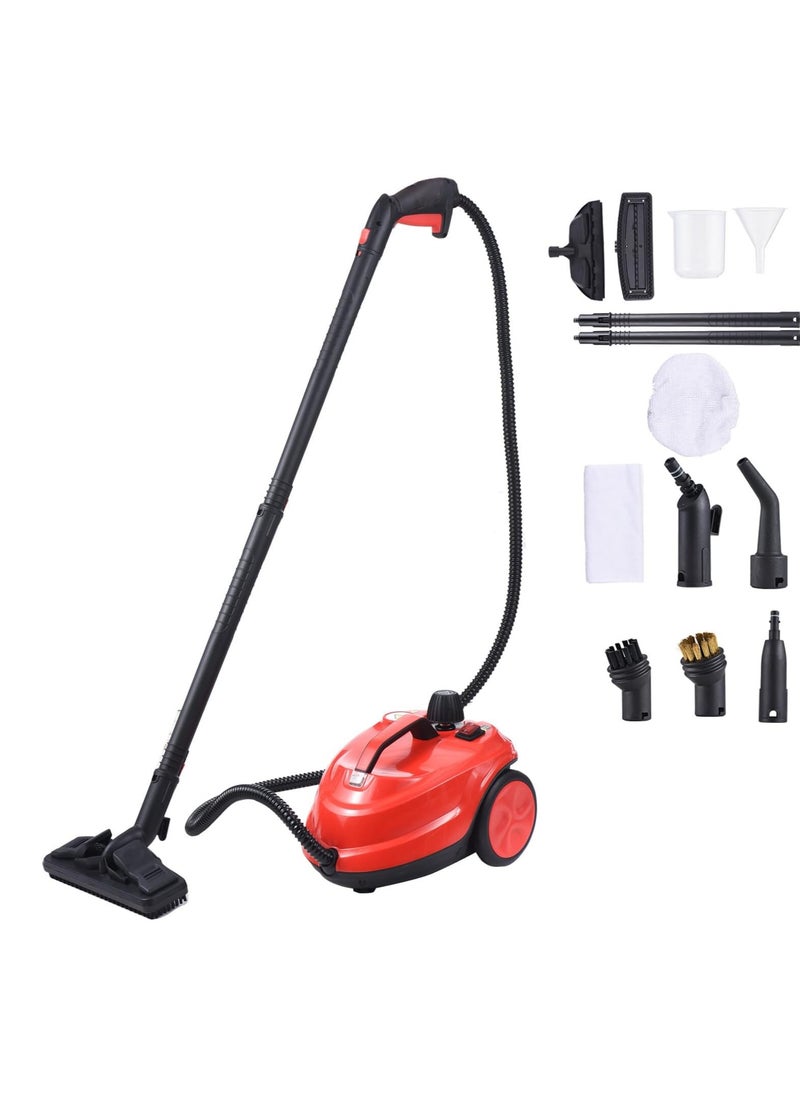 DubaiGallery 2000W Steam Cleaner with 16 Accessories 1.8L Tank 5 Pressure Multi-Purpose Deep Cleaning Rolling Steamer Cleaner for Windows Floors Cars  - Image 1