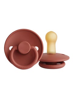 Classic Latex Baby Pacifier, 6-18 Months, Pack of 1, Size 2 - Baked Clay
