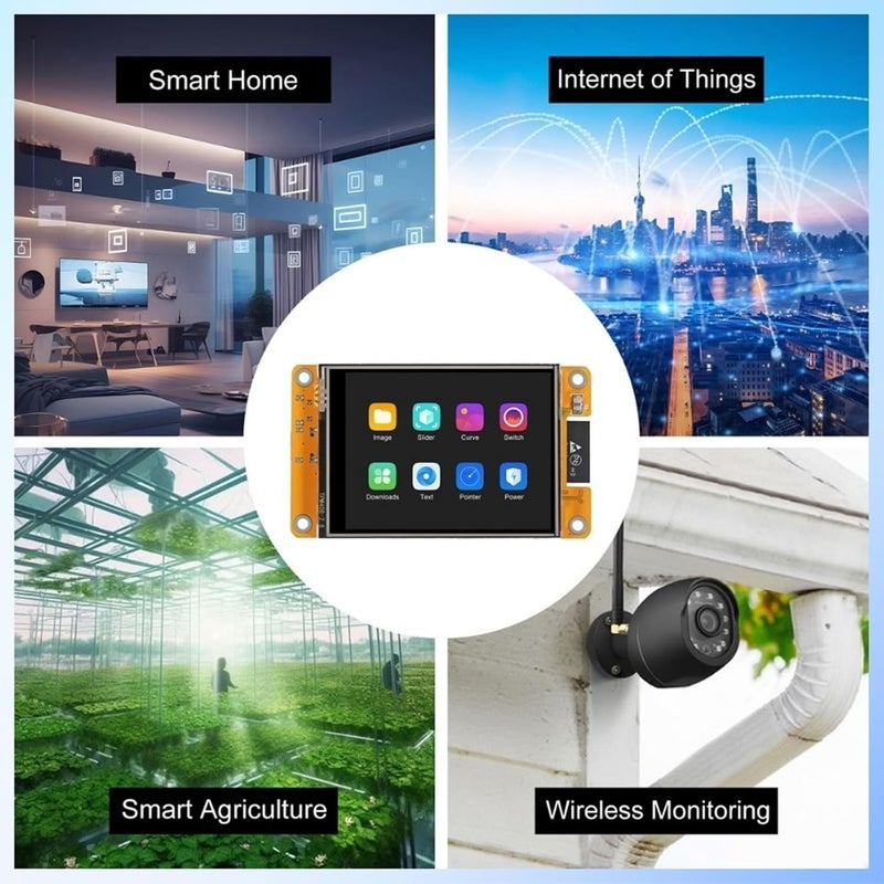 MELIFE 2PCS 28 inch ESP32 Display ESP32 Module ESP322432S028R WiFiBT Dualcore TFT Module ILI9341 Driver for Arduino IoT ESP32 Development Board 240X320 Smart LCD Display Screen - Image 5