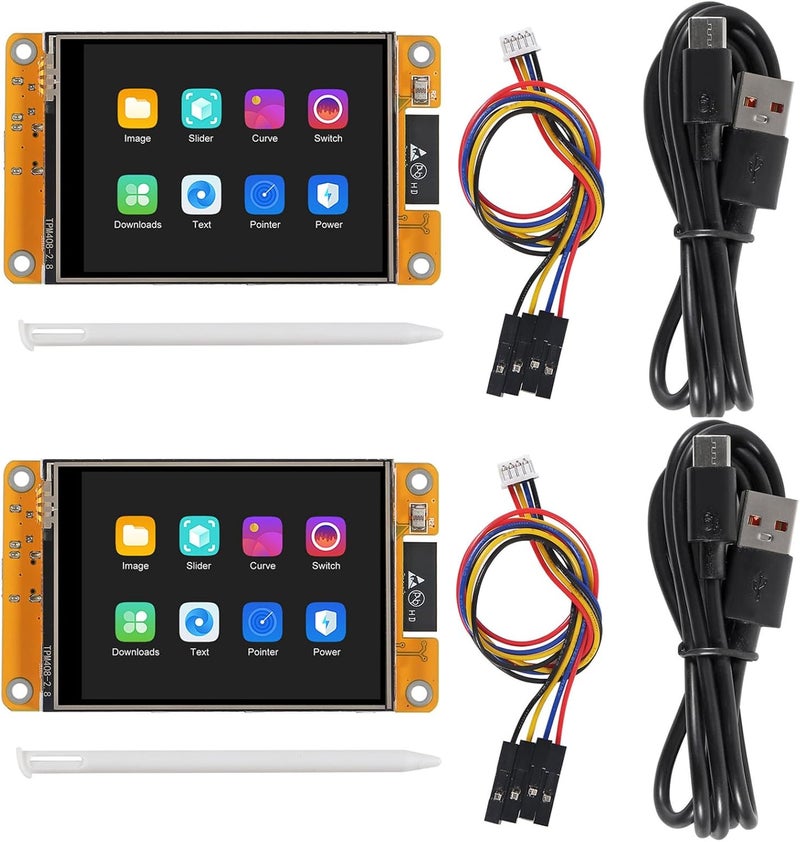 MELIFE 2PCS 28 inch ESP32 Display ESP32 Module ESP322432S028R WiFiBT Dualcore TFT Module ILI9341 Driver for Arduino IoT ESP32 Development Board 240X320 Smart LCD Display Screen - Image 1
