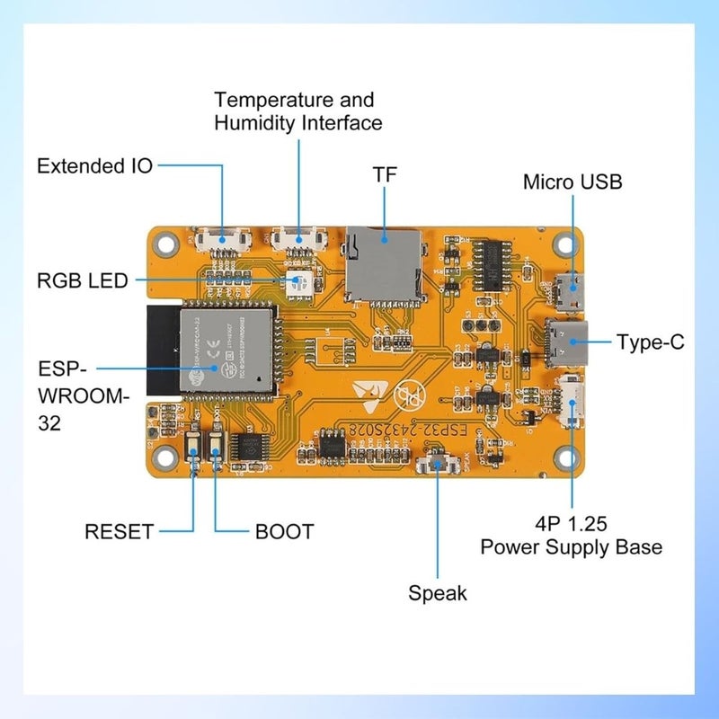 MELIFE 2PCS 28 inch ESP32 Display ESP32 Module ESP322432S028R WiFiBT Dualcore TFT Module ILI9341 Driver for Arduino IoT ESP32 Development Board 240X320 Smart LCD Display Screen - Image 2