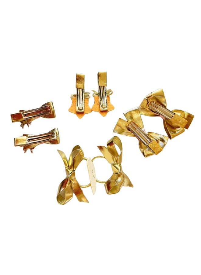 Loquat 8-Piece Princess Hair Clip Hair Tie Set Gold - Image 2