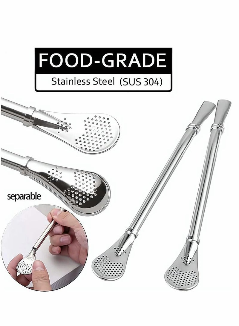 Y&D Pink Yerba Mate Tea Cup 230 ml Stainless Steel Double Walled Easy Wash Household Insulation Gourds for Loose Leaf Drinking with Bombilla Straw - Image 3