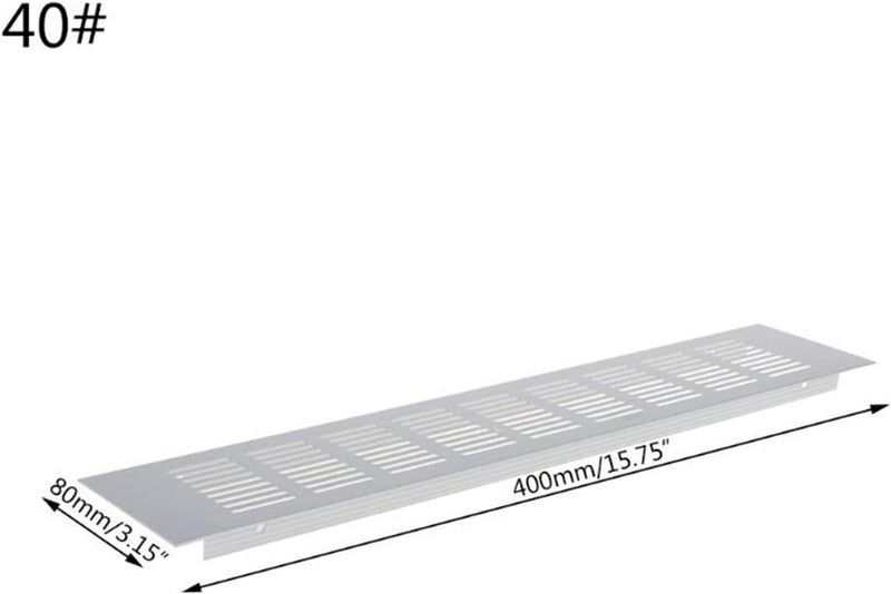 Klauer Vent Cover, Cupboard Vents, Vent Louvred, Aluminum Alloy Air Vent Perforated Sheet Web Plate Ventilation Grille, Ventilation DIY Accessories (Color : 15cm) (Color : 20cm) (Color : 40cm) - Image 2