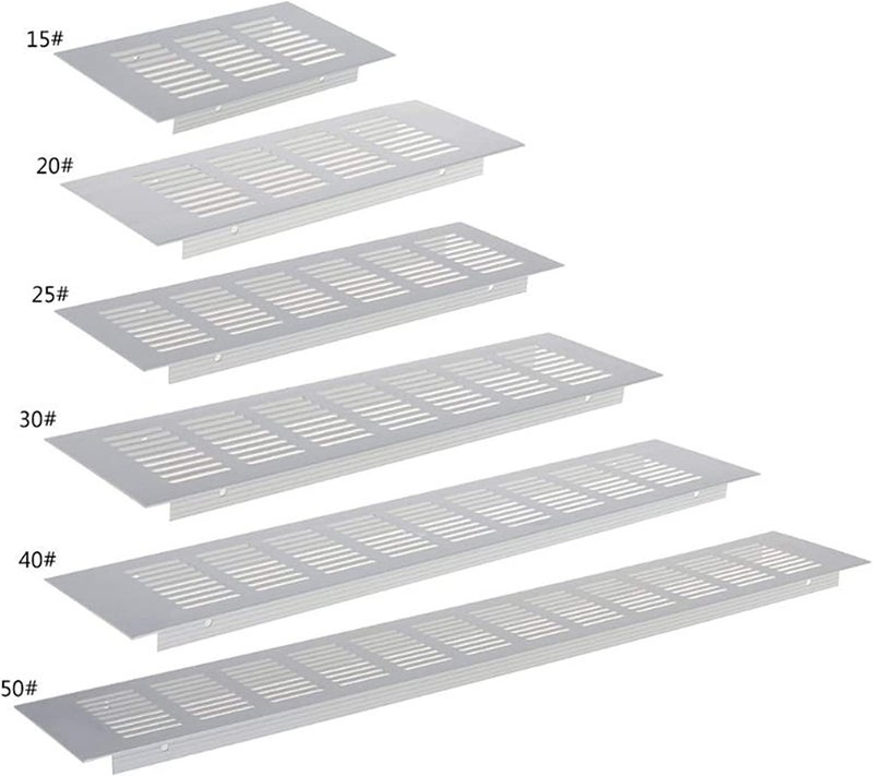 Klauer Vent Cover, Cupboard Vents, Vent Louvred, Aluminum Alloy Air Vent Perforated Sheet Web Plate Ventilation Grille, Ventilation DIY Accessories (Color : 15cm) (Color : 20cm) (Color : 40cm) - Image 4