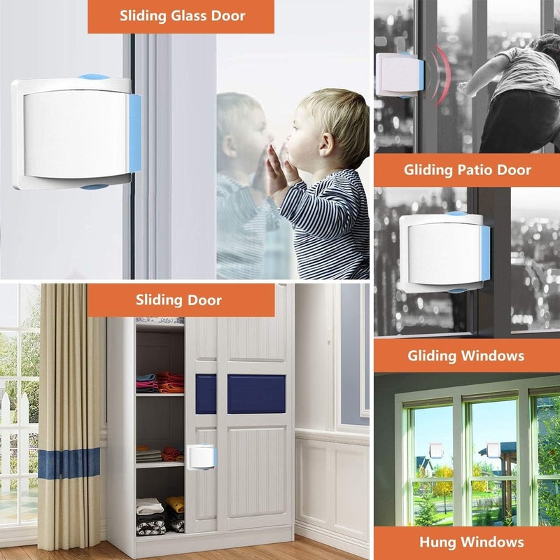 OKEFAN 4 Pack Sliding Door Lock Child Safety (Blue) - Image 4