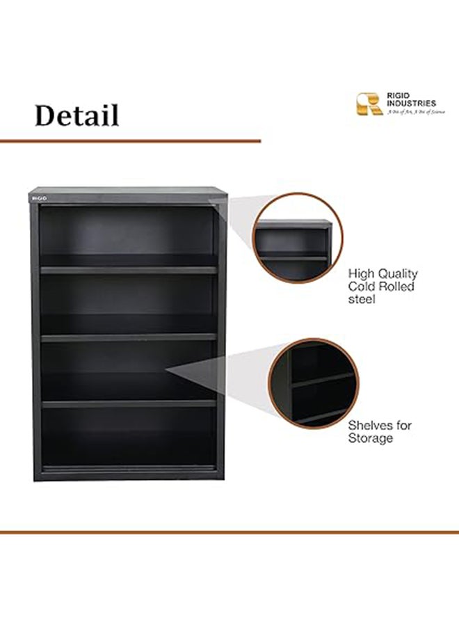 RIGID Metal Shoe Rack | 4 Tier Steel Display Cabinet with Modern Shelf Design | Free Standing Entryway Shoes Organizer Tower for Home, Office, Living Room - Image 4