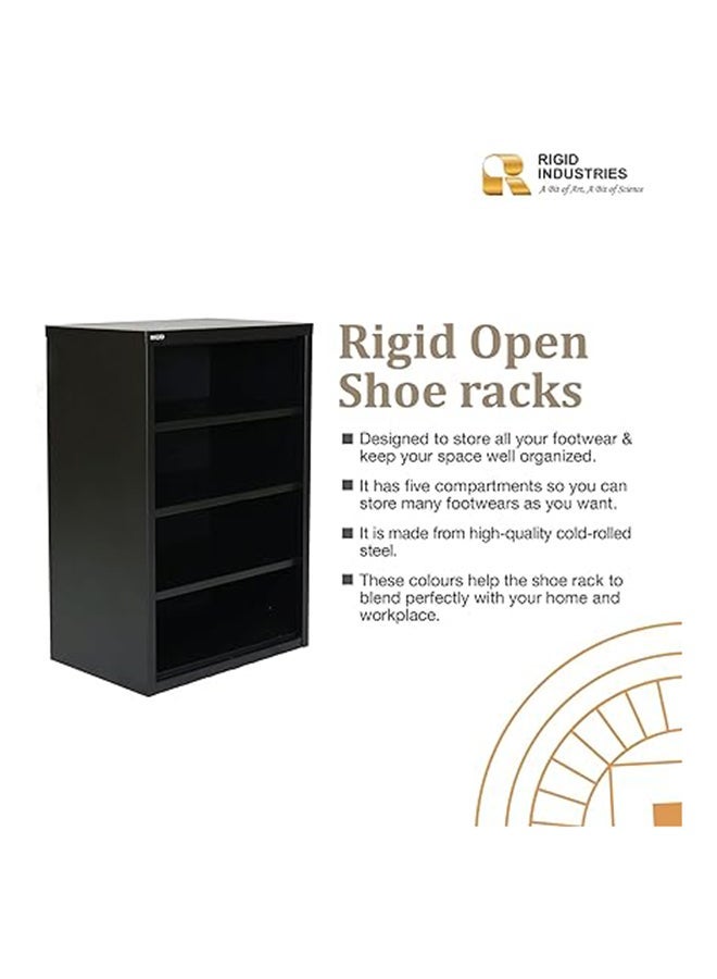 RIGID Metal Shoe Rack | 4 Tier Steel Display Cabinet with Modern Shelf Design | Free Standing Entryway Shoes Organizer Tower for Home, Office, Living Room - Image 3