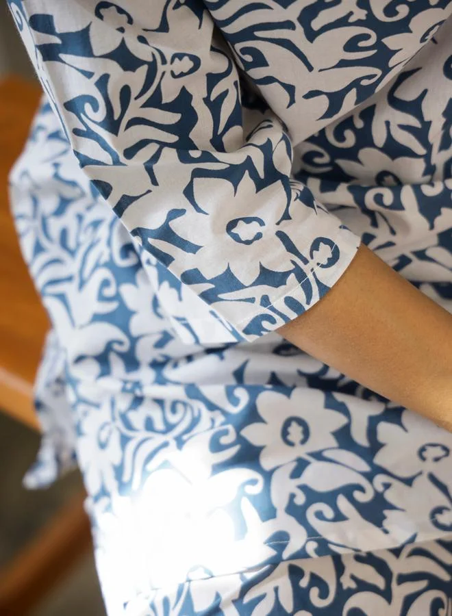 sanskrutihomes Sanskrutihomes Printed Collared Buttoned Shirt and Pyjama Set