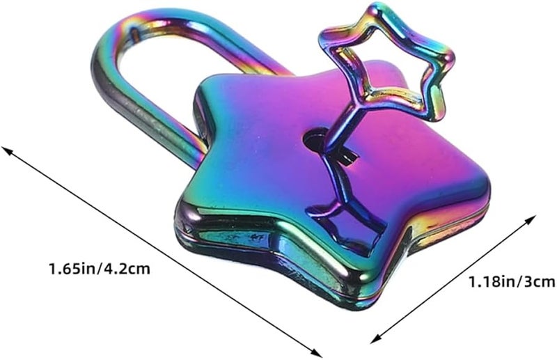 Artibetter 2 Mini Star Padlocks for Jewelry Box Luggage Diary Security Lock - Image 3
