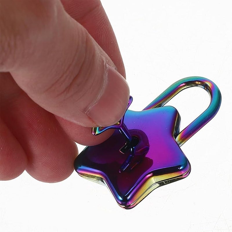 Artibetter 2 Mini Star Padlocks for Jewelry Box Luggage Diary Security Lock - Image 5