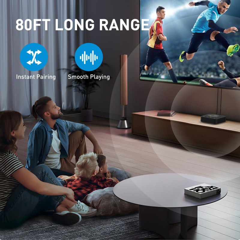 1mii مستقبل موسيقى 1Mii B06HD+ عالي الدقة بلوتوث 5.1 للستيريو المنزلي مع LDAC، محول بلوتوث Hi-Fi مع DAC لعشاق الصوت aptX HD، تحكم في مستوى الصوت، شاشة OLED، محول صوتي لاسلكي لمستقبل/مضخم الصوت - Image 5