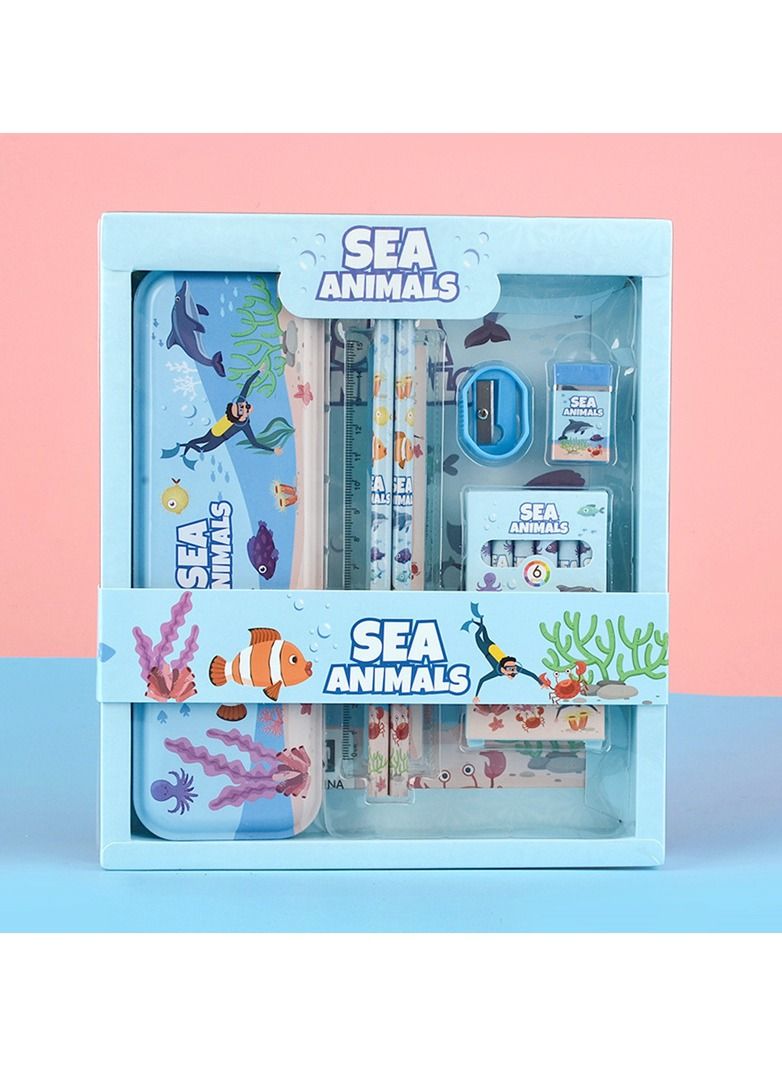 12pcs in Stationery Set Back to School Education Supplies Gift Box For Kids