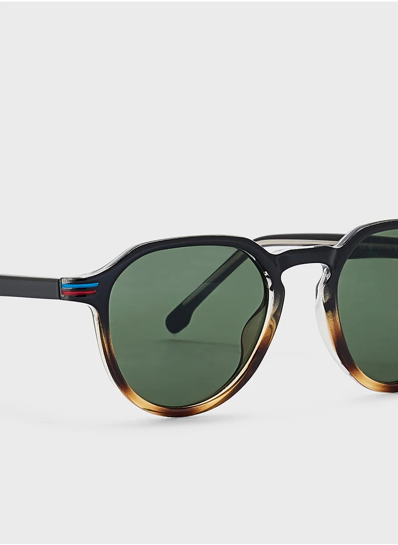 روبرت وود Polarized Lens Round Sunglasses