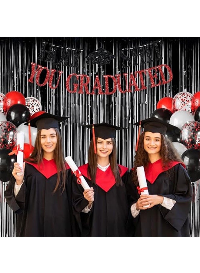 2 Pack 3.28 ft x 6.56ft Tinsel Foil Fringe Curtains Backdrop,Sparkle Metallic Foil Curtains for Retirement Graduations New Years Party Photo Booth Props Decoration (Black) - Image 2