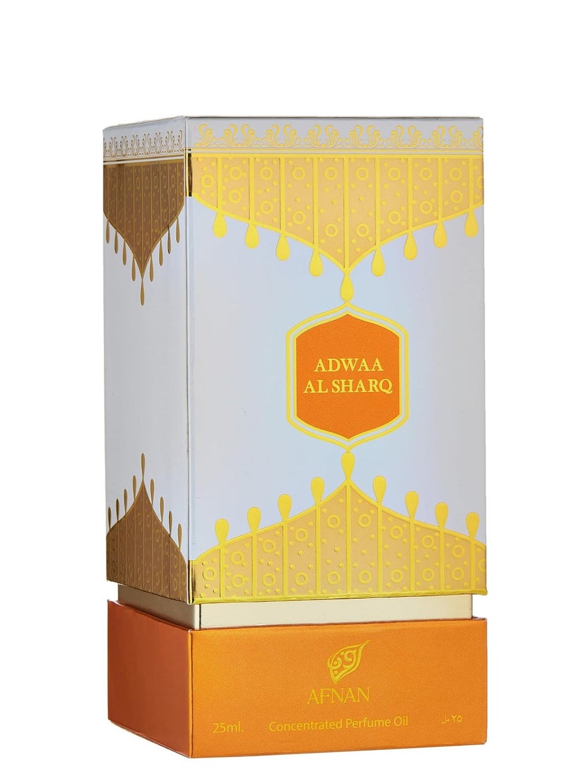 Afnan Adwaa Al Sharq Unisex Concentrated Perfume Oil, 25 ML  - Image 4
