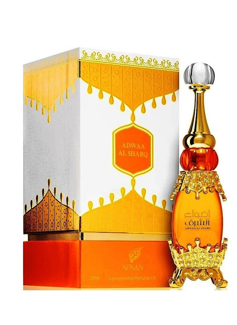 Afnan Adwaa Al Sharq Unisex Concentrated Perfume Oil, 25 ML  - Image 3