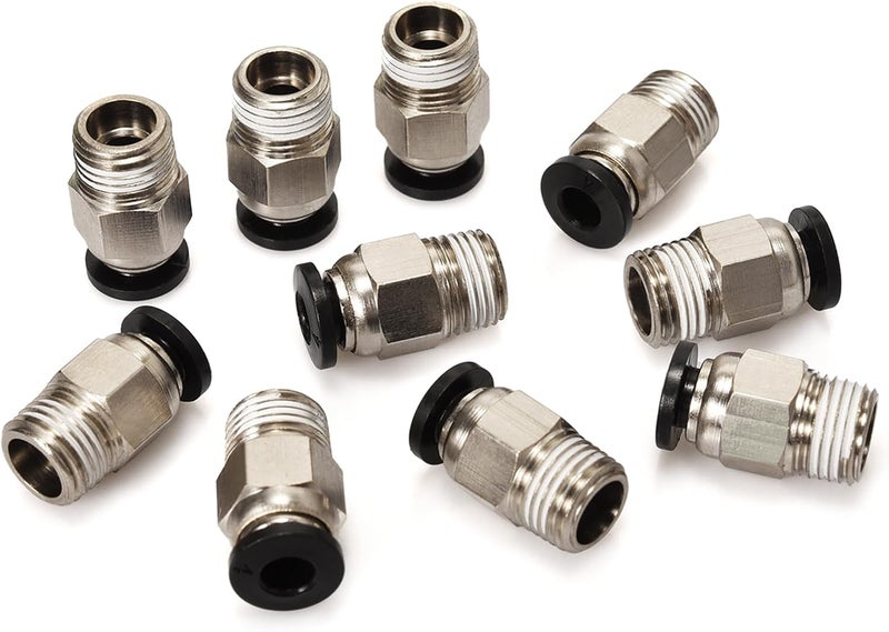 BIQU PC4-M10 Pneumatic Connector Fittings Bowden Tube Coupler Male Straight PTFE Tube Push for E3D-V6 Bowden Extruder Compatible with Ender-3 Ender-3 V2 3D Printers (Pack of 10pcs) - Image 3