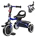 besrey Toddler Tricycle with Bell Kids Tricycle Age 18 Months to 5 Years Kids Trike Toddler Bike for 155 Year Olds Baby Trike Gifts Toys for Boys Girls Blue - Image 3