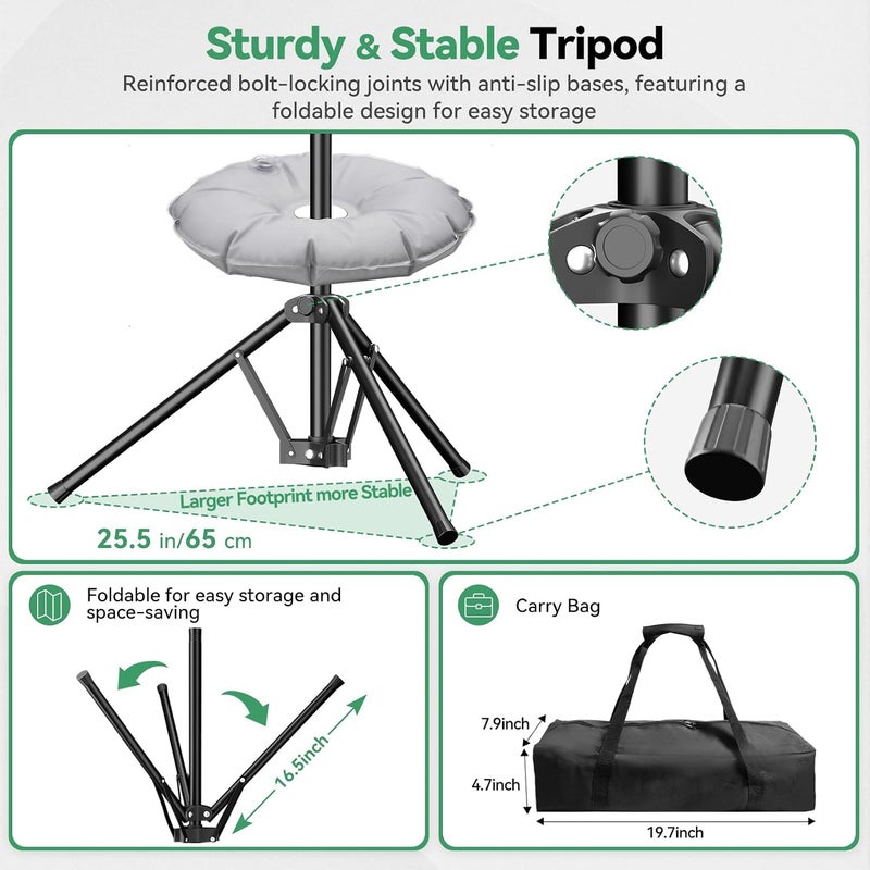 إيمارت مجموعة خلفية خضراء من EMART، خلفية خضراء كبيرة مقاس 8.5x8.5 قدم مع حامل ثلاثي القوائم قابل للطي العكسي على شكل حرف T مقاس 8.8x7.5 قدم، لوحة عرض متقاطعة و 6 مشابك للتصوير في الاستوديو والبث المباشر - Image 4