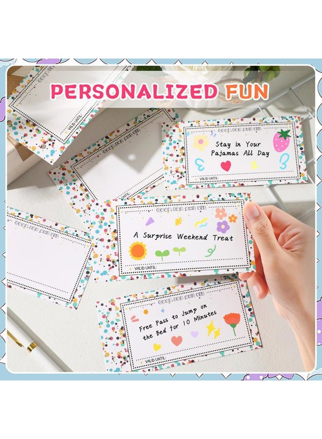 JULEASEL Coupon Book for Kids, 30 Blank Fillable Gift Vouchers for Boys and Girls, Blank Coupons to Fill In Your Own Gift Ideas, 300gsm - Image 3