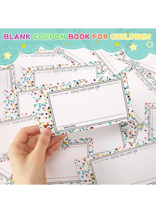 JULEASEL Coupon Book for Kids, 30 Blank Fillable Gift Vouchers for Boys and Girls, Blank Coupons to Fill In Your Own Gift Ideas, 300gsm - Image 2