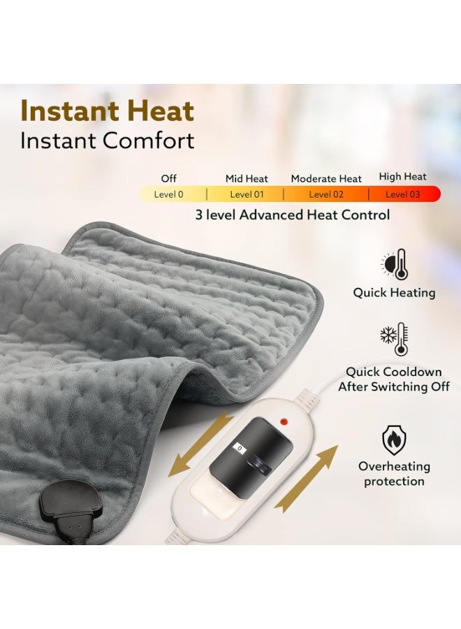 AGARO Ortho Electric Heating Pad, Orthopaedic Heating Belt with Temperature Controller, Heat Therapy Waist Belt, for Pain Relief of Back, Neck, Lumbar Muscle Strain, Cramps (Grey) - Image 3