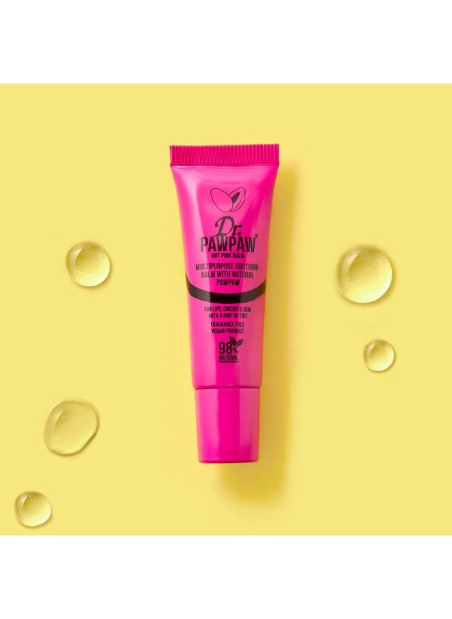 Dr. PAWPAW ORIGINAL BALM - Multipurpose Tinted - Lip Moisturizer with Buildable Color - Natural Tinted Lip Balm - Lip Balm for Sensitive Skin - Hot Pink - 0.33 oz - Image 1