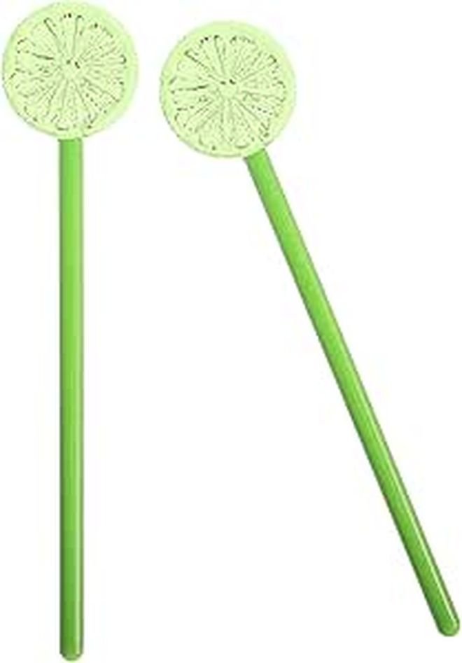 2pcs Lemon Shape Glass Drink Swizzle Sticks Cocktail Stirring Rods Reusable Bar Tools for Coffee Beverage Home Party - Image 1