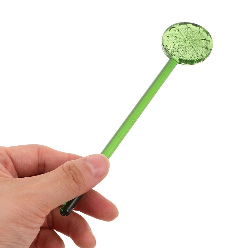 2pcs Lemon Shape Glass Drink Swizzle Sticks Cocktail Stirring Rods Reusable Bar Tools for Coffee Beverage Home Party - Image 5