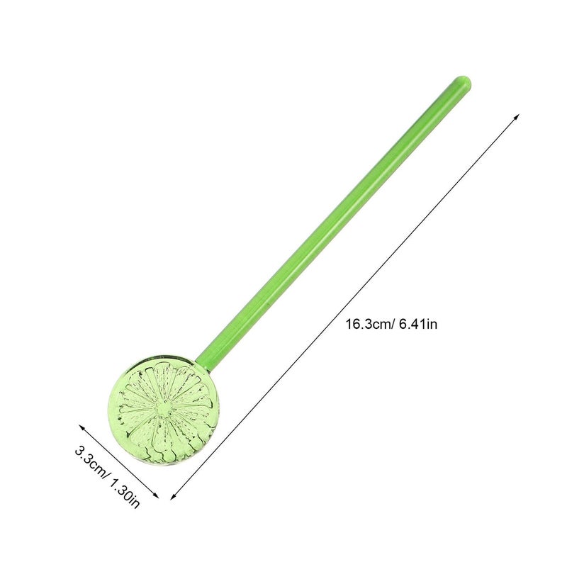 2pcs Lemon Shape Glass Drink Swizzle Sticks Cocktail Stirring Rods Reusable Bar Tools for Coffee Beverage Home Party - Image 3