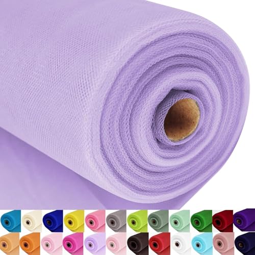 Filloxy Net Fabric Cloth for Multi Decoration, Parties, Festival, Costumes, Gift Packing, Party, Backdrop Material mandap, Pooja Background Ribbon Wedding Decoration, 58" Width (Lavender, 2 Meter) - Image 3