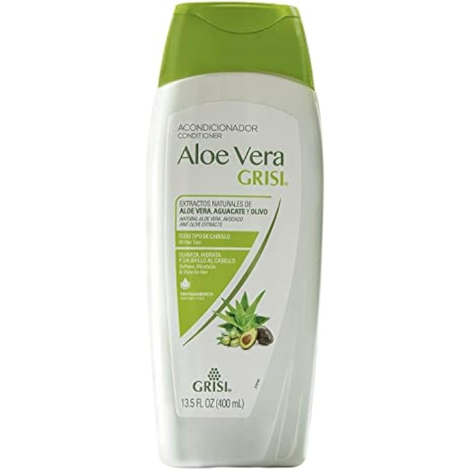 Grisi ALOE VERA CONDITIONER, MOISTURIZING CONDITIONER WITH ALOE VERA EXTRACT, PARABEN FREE, HAIR PRODUCT FOR SOFT AND SHINY HAIR, 2-PACK OF 13.5 FL OZ, BOTTLES. - Image 3