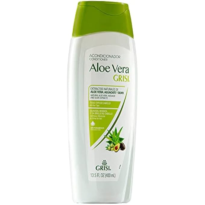 Grisi ALOE VERA CONDITIONER, MOISTURIZING CONDITIONER WITH ALOE VERA EXTRACT, PARABEN FREE, HAIR PRODUCT FOR SOFT AND SHINY HAIR, 2-PACK OF 13.5 FL OZ, BOTTLES. - Image 2