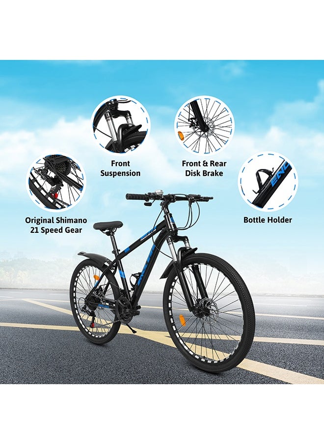 ENDLESS  High Carbon Steel 17" Frame, 26" Wheels Mountain Bike with Shimano Altus 21 Speed Gear Shifter for Adults|Disc Brakes, Adjustable Seat, All Terrain Tyres, Suspension MTB Cycle for Men & Women  - Image 2