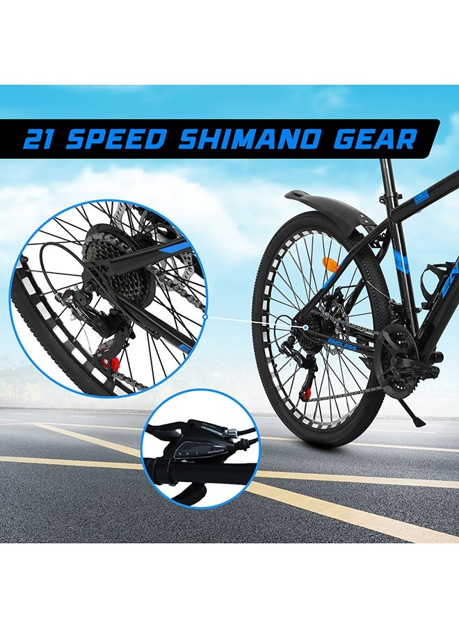ENDLESS  High Carbon Steel 17" Frame, 26" Wheels Mountain Bike with Shimano Altus 21 Speed Gear Shifter for Adults|Disc Brakes, Adjustable Seat, All Terrain Tyres, Suspension MTB Cycle for Men & Women  - Image 5