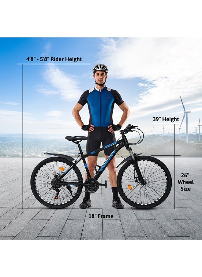 ENDLESS  - High Carbon Steel 17" Frame, 26" Wheels Mountain Bike with Shimano Altus 21 Speed Gear Shifter for Adults|Disc Brakes, Adjustable Seat, All Terrain Tyres, Suspension MTB Cycle for Men & Women - Image 1