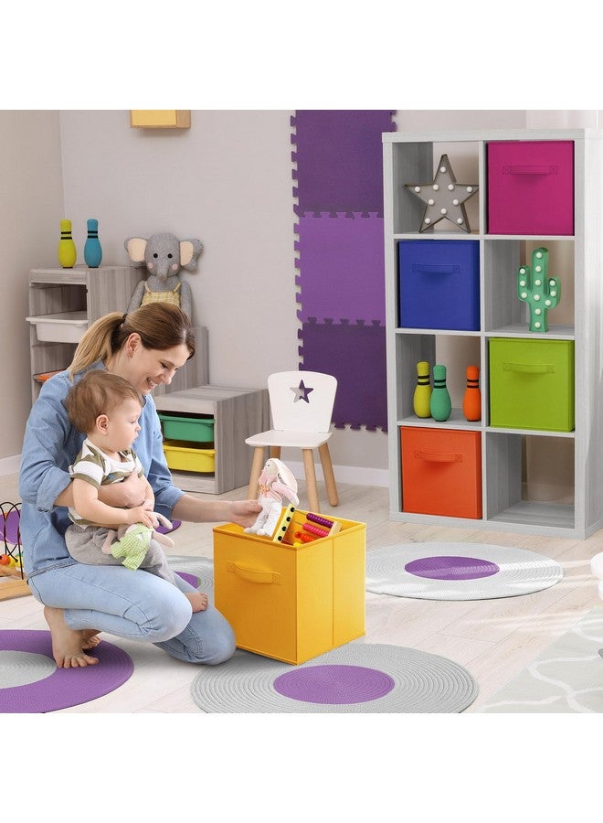 Sorbus 11 Inch Fabric Storage Cubes - Collapsible Storage Bins with Handle & Foldable Baskets for Organizing Clothes & Toys - Image 2