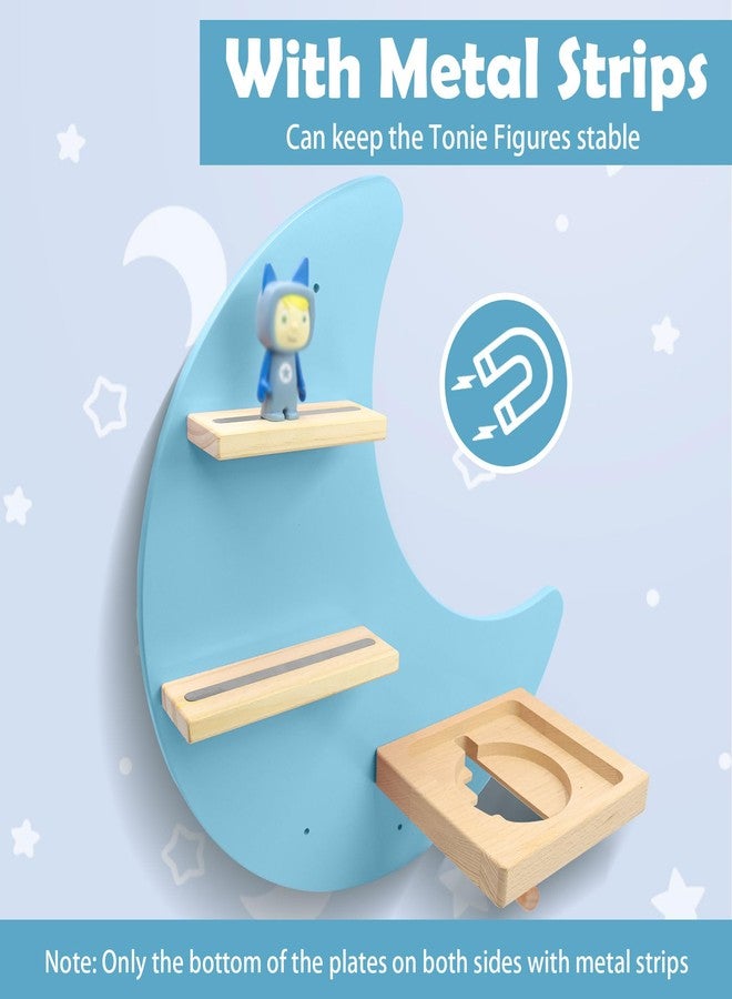 Taladad Shelf and Carrying Case for TonieBox 2/1 and Tonie (Bag,Moon and 3 Stars) ,Tonies Figures Tonies Storage,Magnetic Wooden Floating Shelves Compatible with Tonie box Player Character for Children Room - Image 5