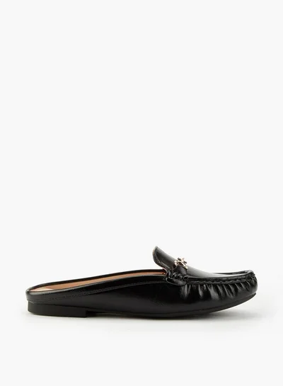 Flora Bella By Shoexpress Solid Metallic Accent Mules