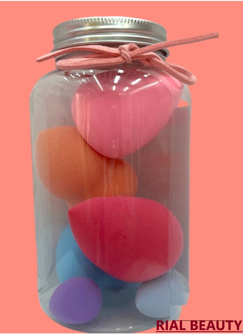 RIAL BEAUTY 6-Piece Various Shape Foundation Sponge Multicolour 