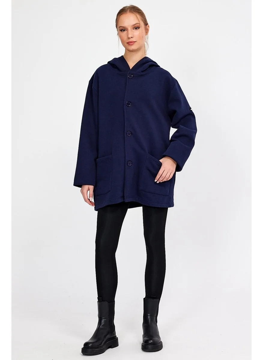 Alexander Gardi Alexandergardı Hooded Oversize Cardigan with Ribbon Inside (E23-607 03)