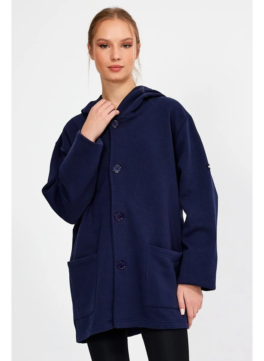 Alexander Gardi Alexandergardı Hooded Oversize Cardigan with Ribbon Inside (E23-607 03)