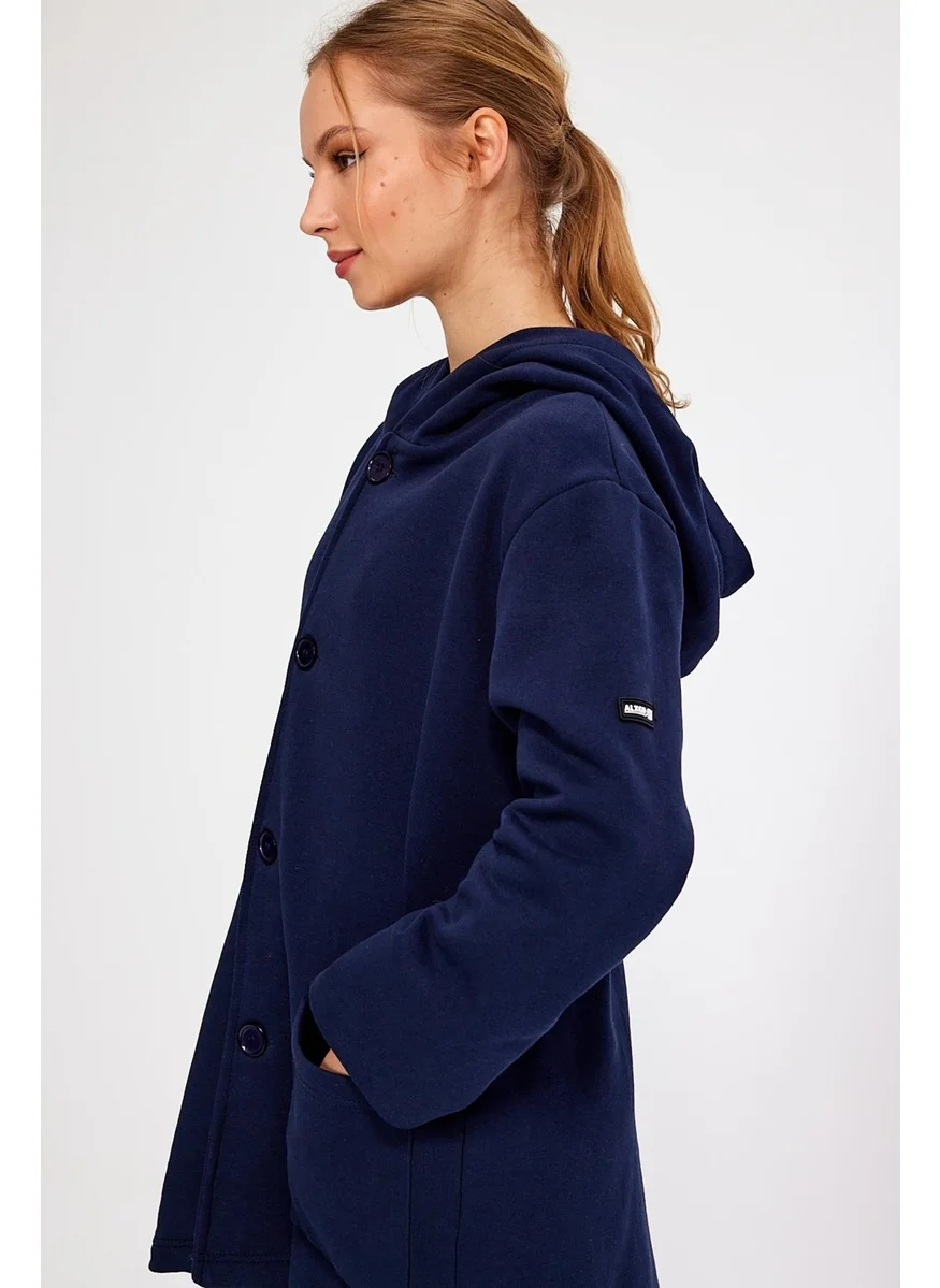 Alexander Gardi Alexandergardı Hooded Oversize Cardigan with Ribbon Inside (E23-607 03)