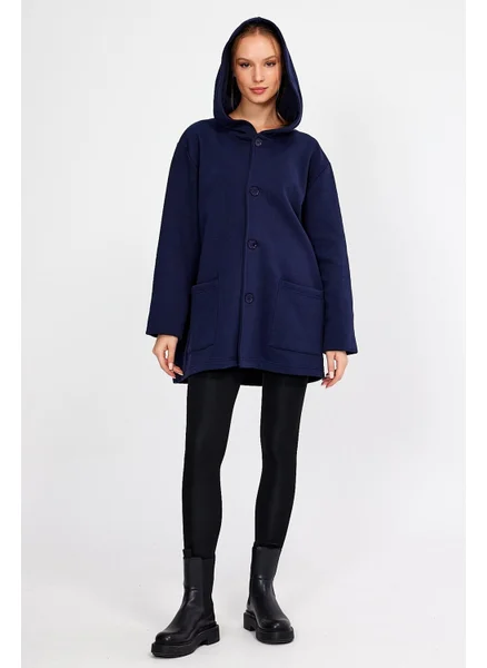 Alexander Gardi Alexandergardı Hooded Oversize Cardigan with Ribbon Inside (E23-607 03)