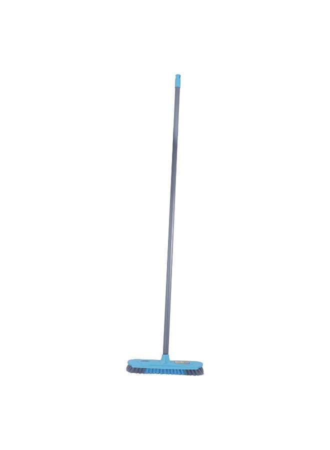 BRITEMAX Broom – Efficient Dust Removal, Lightweight Design for Floors & Stairs – BM453 – Grey & Blue - Image 1