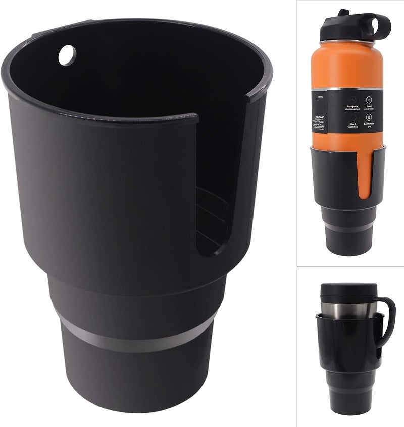 iSaddle Large Car Cup Holder Adapter Compatible with Hydro Flask 32oz 40oz 50/50 Flask, Yeti 24/30/36oz, Nalgene 32oz Coffee Mugs - Car Interior Accessory Big Bottles Car Cup Holder (Up to 3.8  Inches) - Image 1